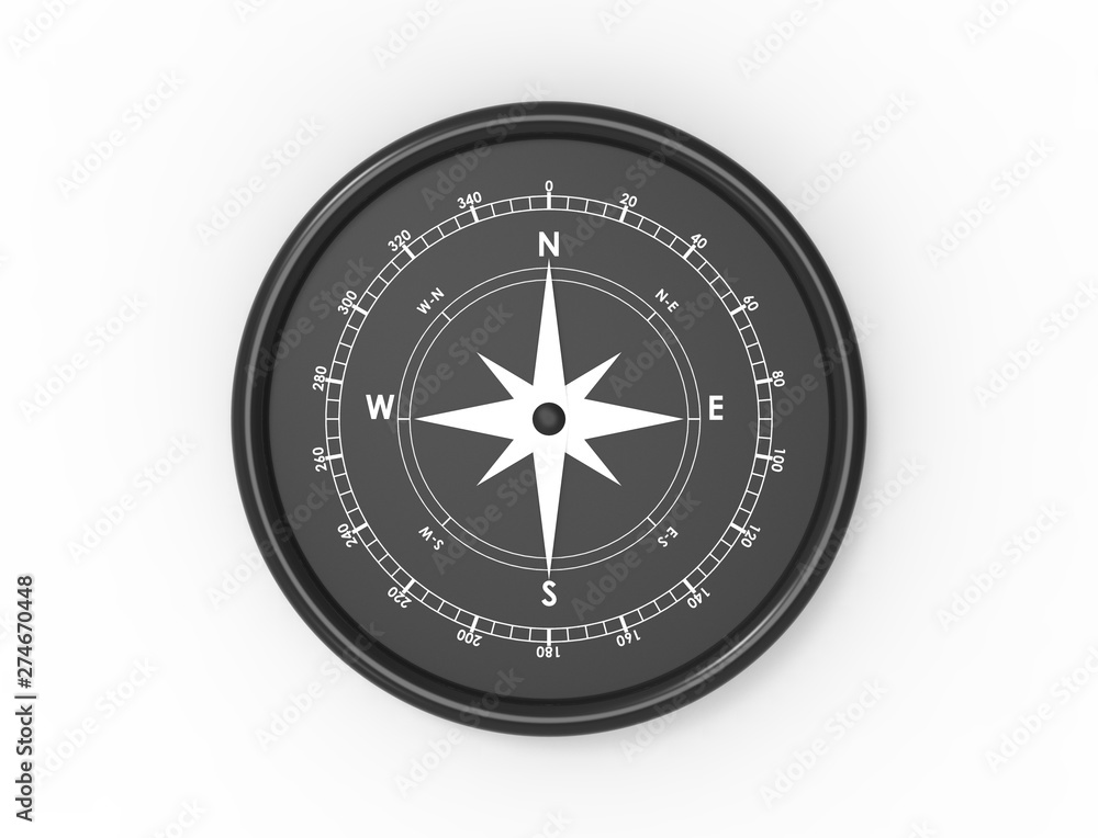 3d rendering of a compass north west south east isolated in white background 3d rendering of a compass north west south east isolated in white background