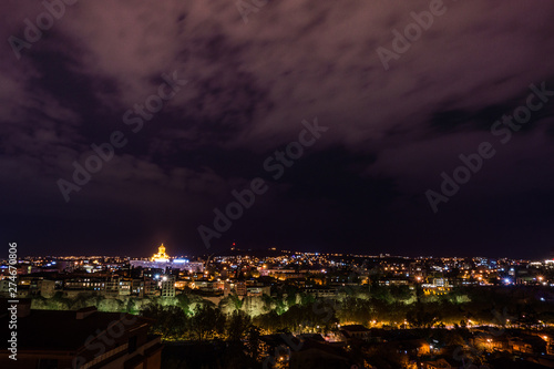 city scape and sky with clouds in tiflis