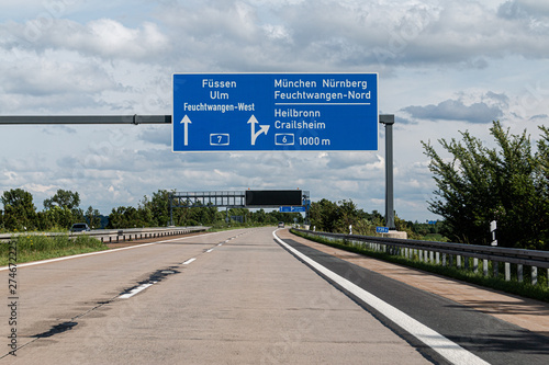 Autobahnkreuz A6 - A7, Autobahn Deutschland