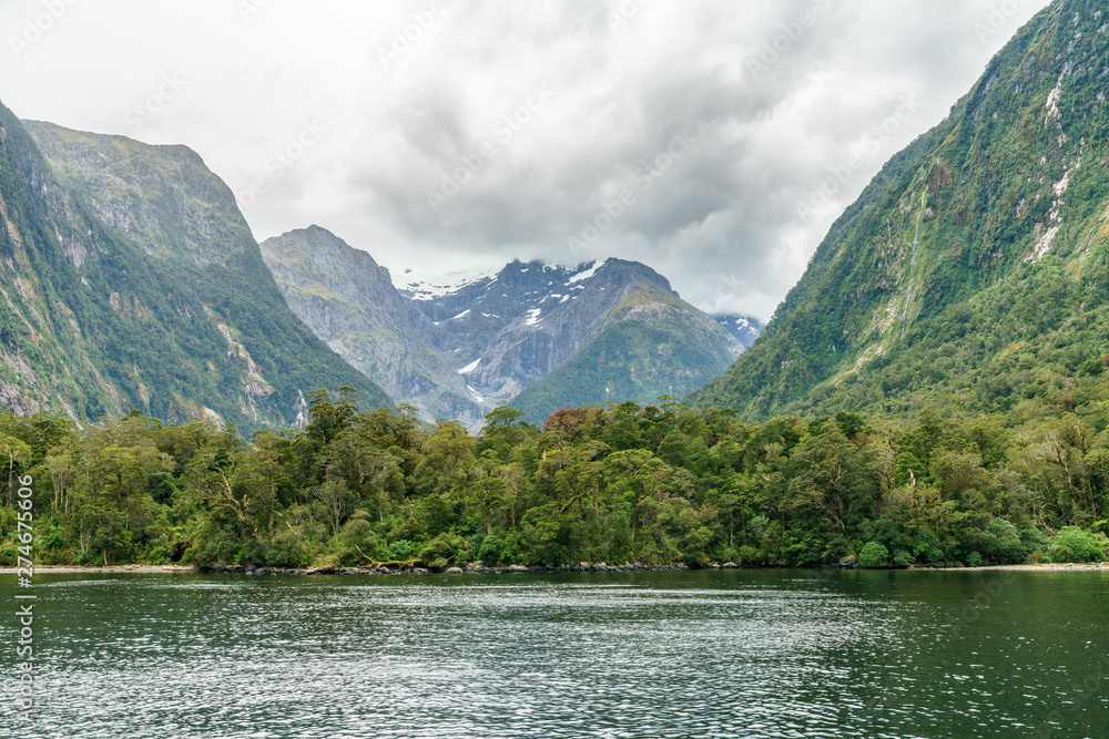 steep coast in the mountains at milford sound, fjordland, new zealand 70 steep coast in the mountains at milford sound, fjordland, new zealand 70