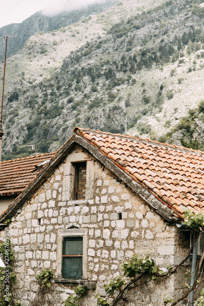 Cozy corners of Montenegro. Panorama of the city of Kotor and the details of the streets. Cozy corners of Montenegro. Panorama of the city of Kotor and the details of the streets.