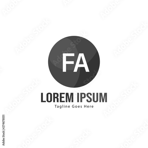 Free Download Initial FA logo template with modern frame. Minimalist FA letter logo vector illustration - GFXLoad