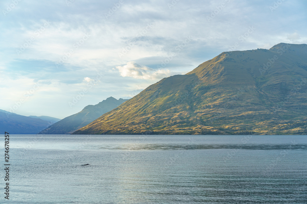 mountains glowing in the sunset over lake wakatipu, queenstown, new zealand 4