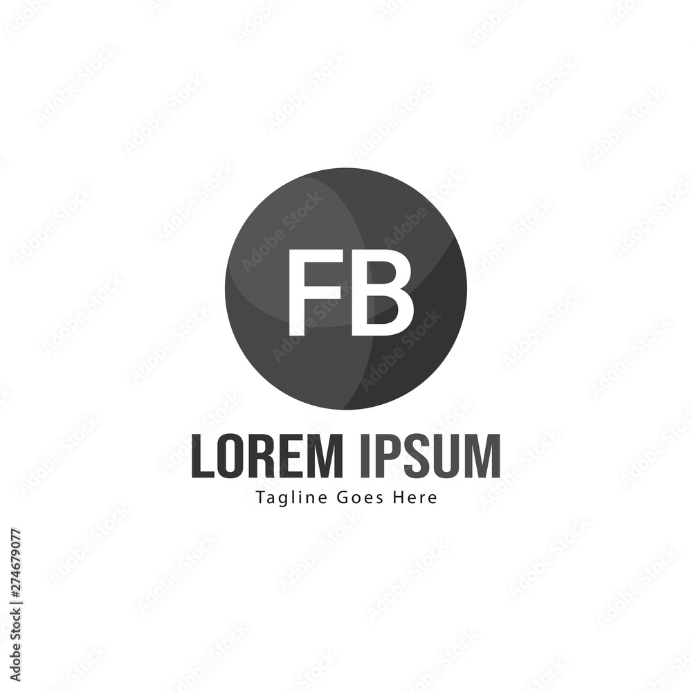 Initial FB logo template with modern frame. Minimalist FB letter logo vector illustration Initial FB logo template with modern frame. Minimalist FB letter logo vector illustration