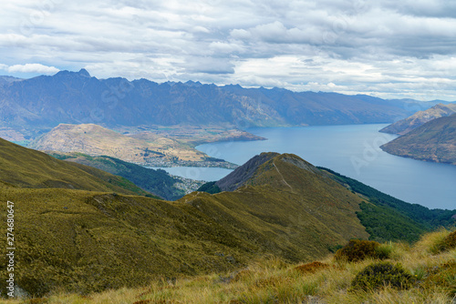 hiking the ben lomond track  view of lake wakatipu at queenstown  new zealand 52