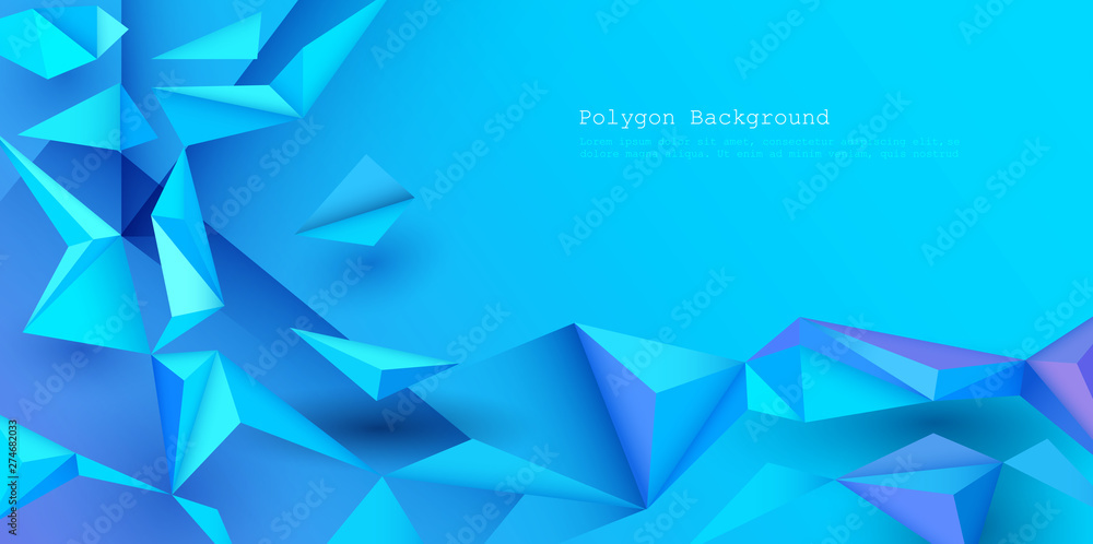 Vector 3D Geometric, Polygon, Line, Triangle pattern shape for wallpaper or  background. Illustration low poly, polygonal design with blue color.  Abstract science, futuristic, web, network concept Stock-Vektorgrafik |  Adobe Stock