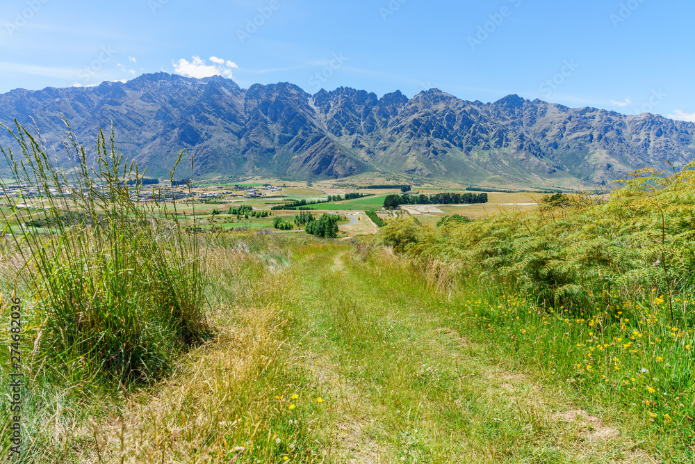 hiking jacks point track, view of the remarkables, queenstown, new zealand 1