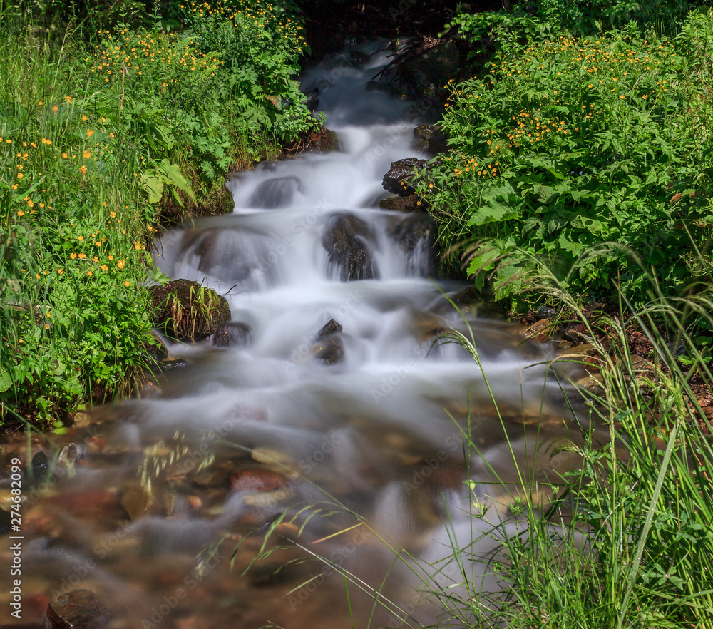 Fototapeta premium Beautiful waterfall with cascade in Serbia
