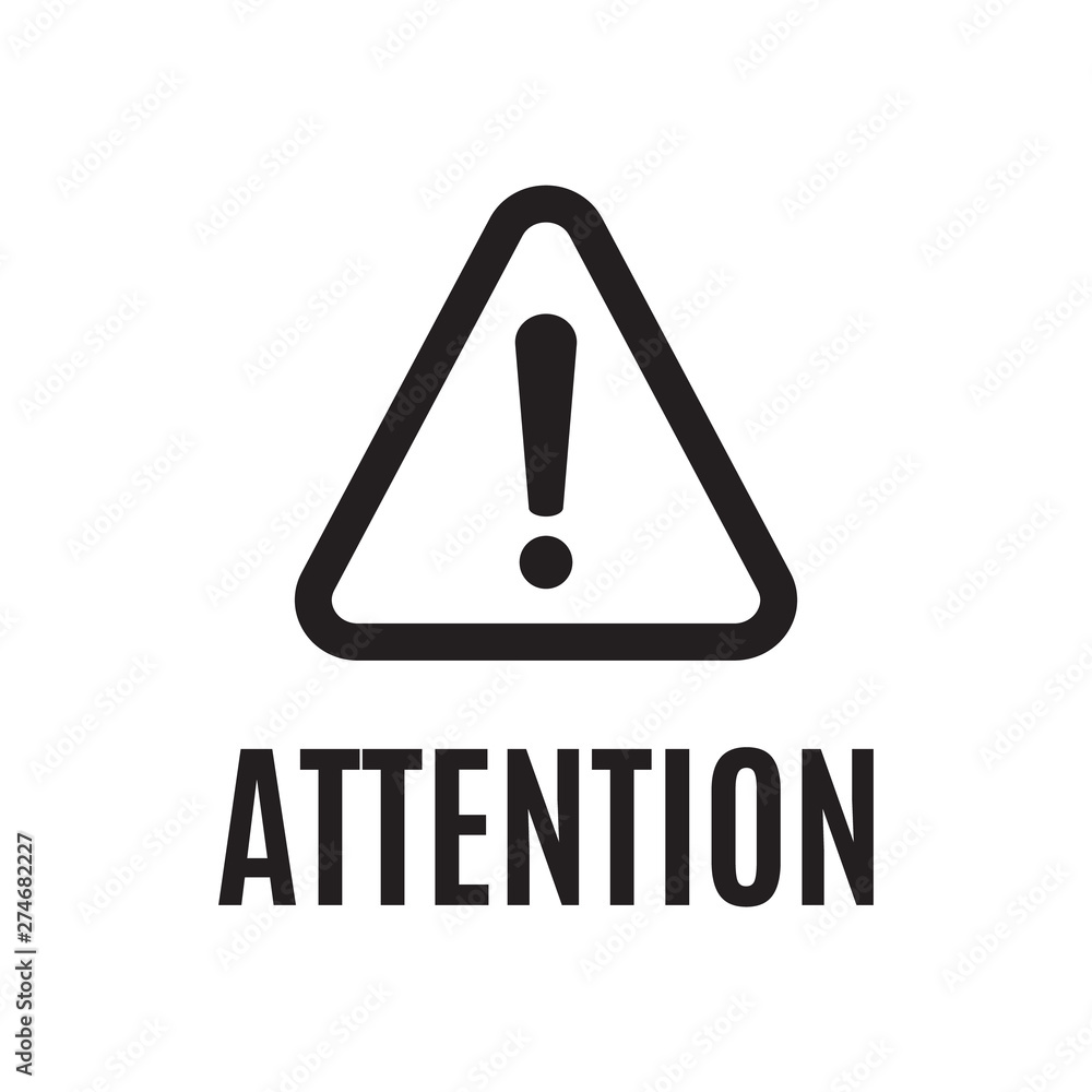 Warning Icon Vector. The attention icon. Danger symbol. Alert icon Warning Icon Vector. The attention icon. Danger symbol. Alert icon