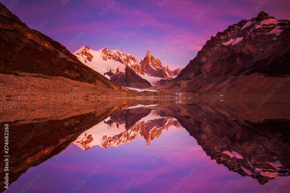 Cerro Torre mountain peak in El Chalten, Argentina Patagonia, South America