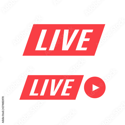 ON AIR sign. Live Streaming icon. Streaming vector sign