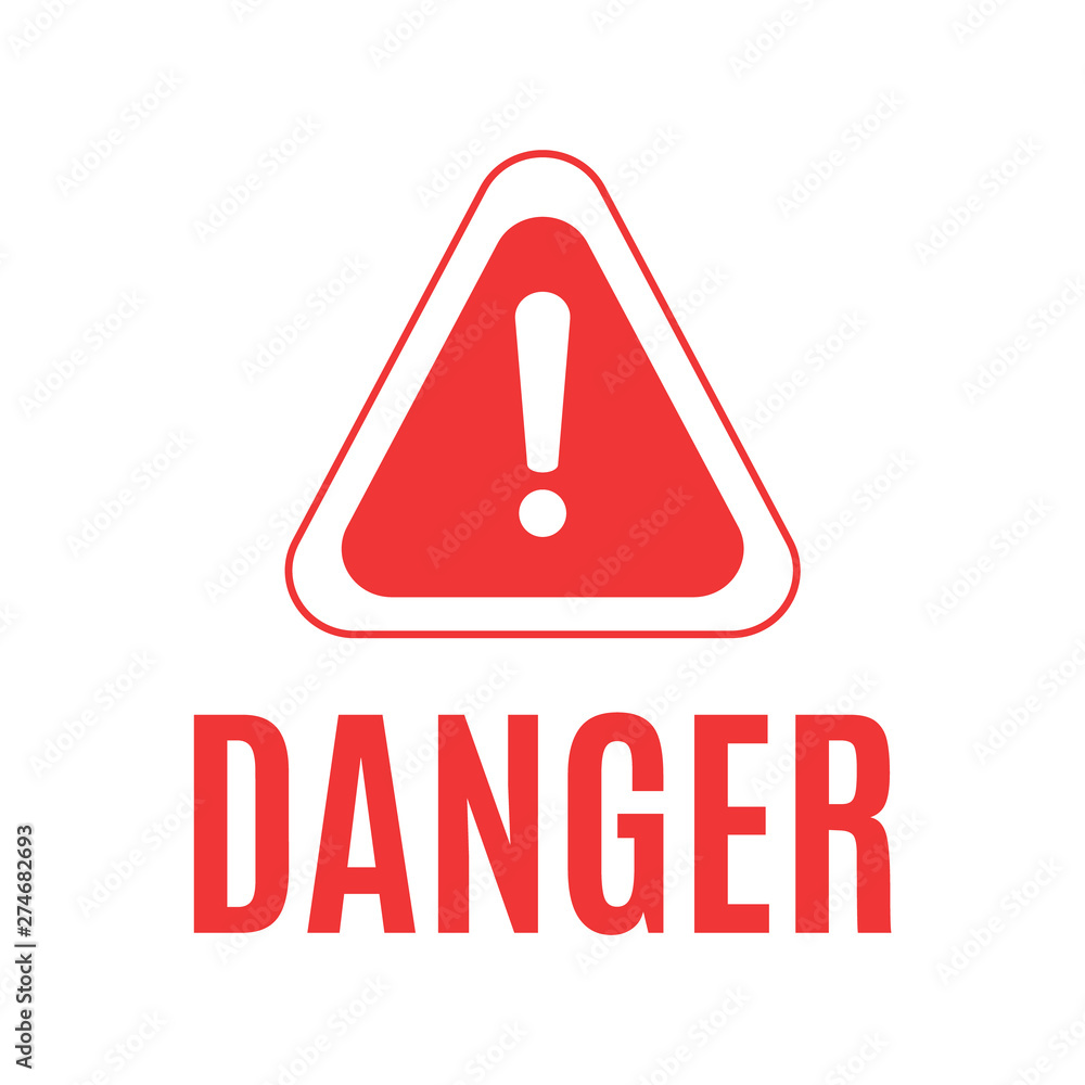 Warning icon. The attention icon. Danger symbol. Alert icon Warning icon. The attention icon. Danger symbol. Alert icon