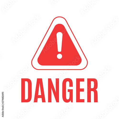 Warning icon. The attention icon. Danger symbol. Alert icon