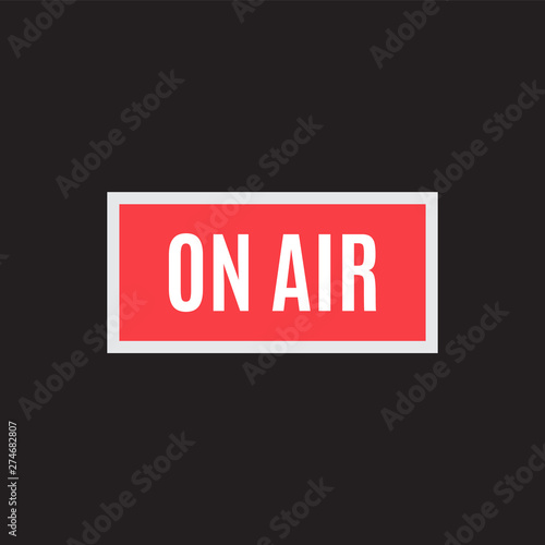 Air live sign. Live Streaming icon vector