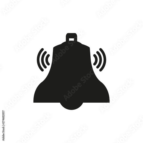 Icon of a bell. Vector illustration