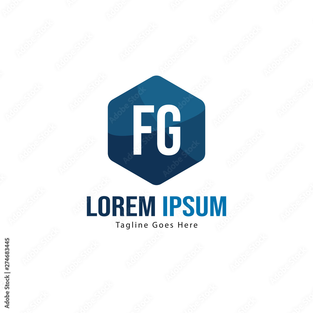 Initial FG logo template with modern frame. Minimalist FG letter logo vector illustration Initial FG logo template with modern frame. Minimalist FG letter logo vector illustration