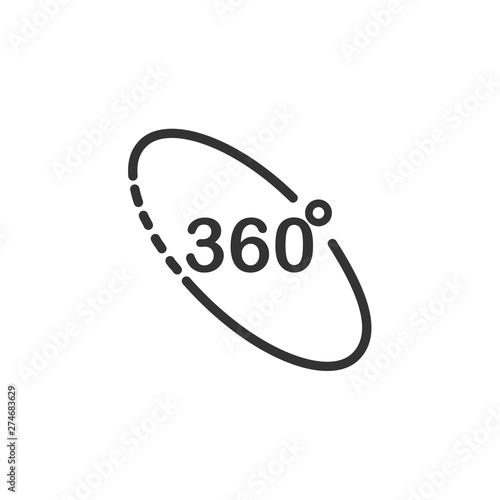 Angel 360 degree icon template black color editable. Angel 360 degree symbol Flat vector sign isolated on white background. Simple logo vector illustration for graphic and web design.
