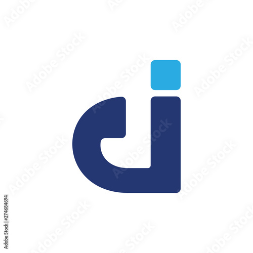 letter id symbol logo vector