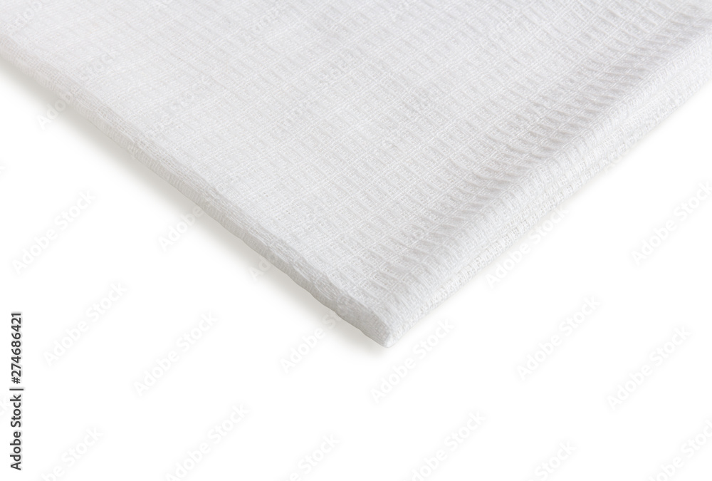 white kitchen towel isolated on white background white kitchen towel isolated on white background