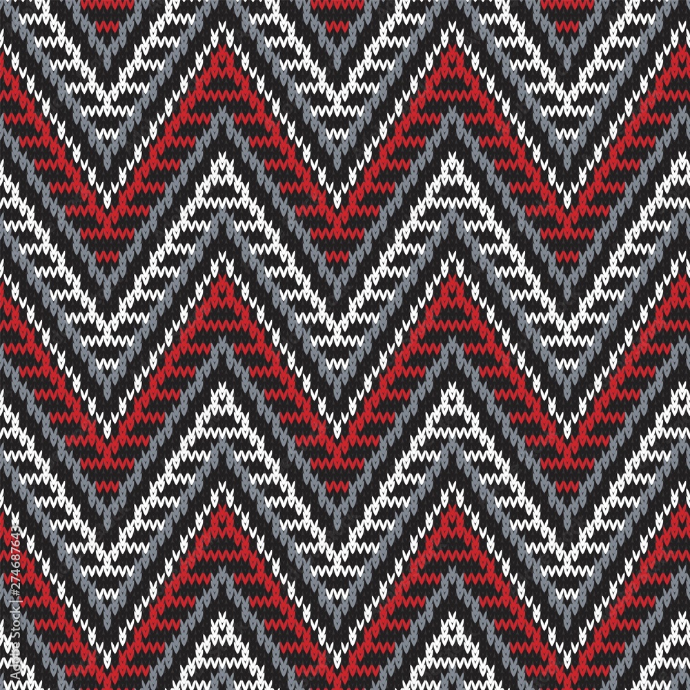 knitted seamless zigzag pattern