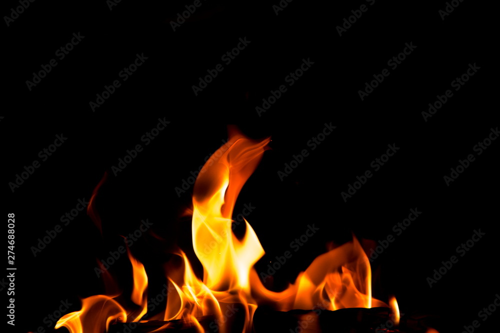 Abstract fire on black background Abstract fire on black background