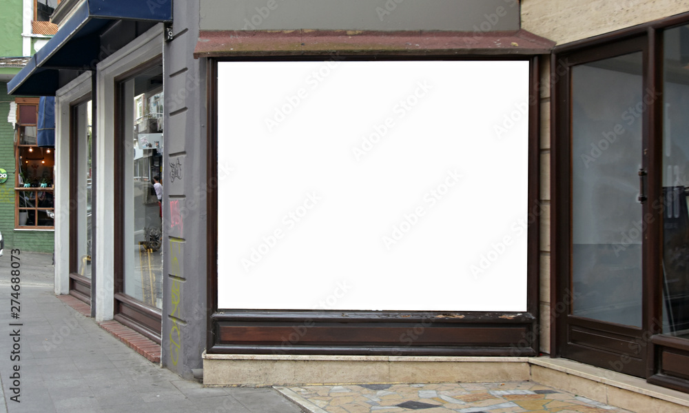 Empty white circle and blank square shop signboard layout. Lightbox attached to the wall on the street. Model. 3d render mockup signboard Empty white circle and blank square shop signboard layout. Lightbox attached to the wall on the street. Model. 3d render mockup signboard