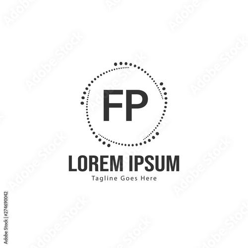 Free Download Initial FP logo template with modern frame. Minimalist FP letter logo vector illustration - GFXLoad