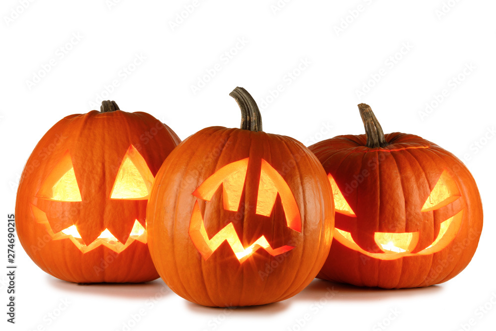 Halloween Pumpkins on white Halloween Pumpkins on white