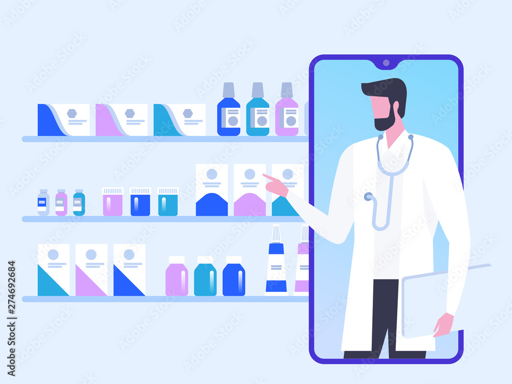 Online Doctor. Telemedicine. Medical Consultation by Internet with Doctor. Online Doctor. Telemedicine. Medical Consultation by Internet with Doctor.