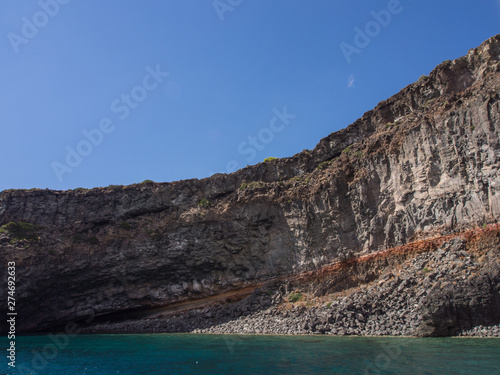 Volcanic rock and sea. Pantelleria, Sicily, Italy