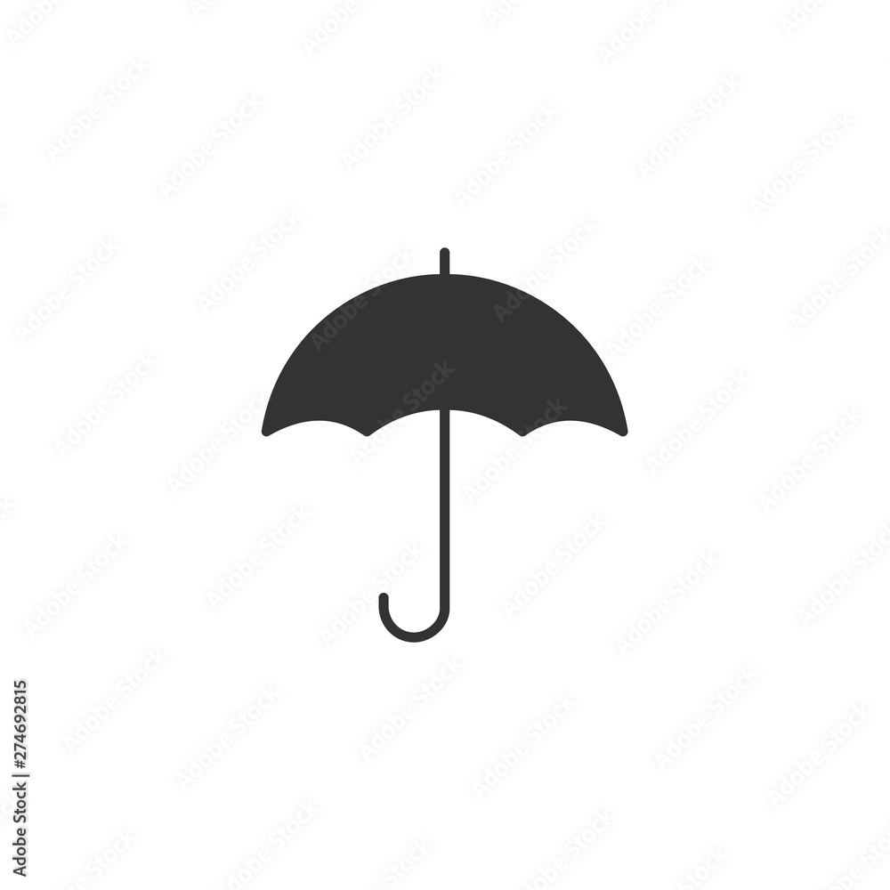 Umbrella icon template black color editable. Umbrella symbol Flat vector sign isolated on white background. Simple logo vector illustration for graphic and web design.