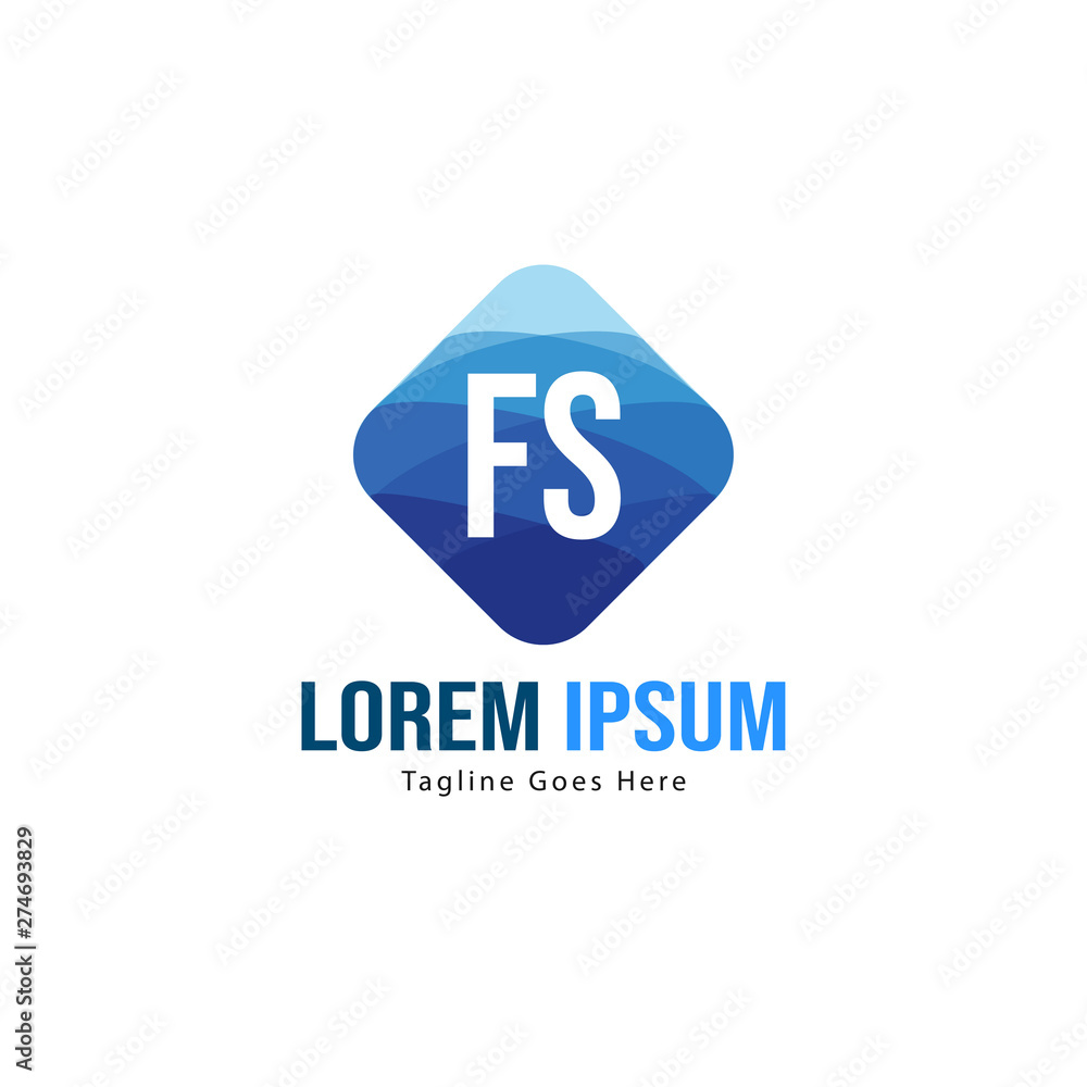 Initial FS logo template with modern frame. Minimalist FS letter logo vector illustration Initial FS logo template with modern frame. Minimalist FS letter logo vector illustration