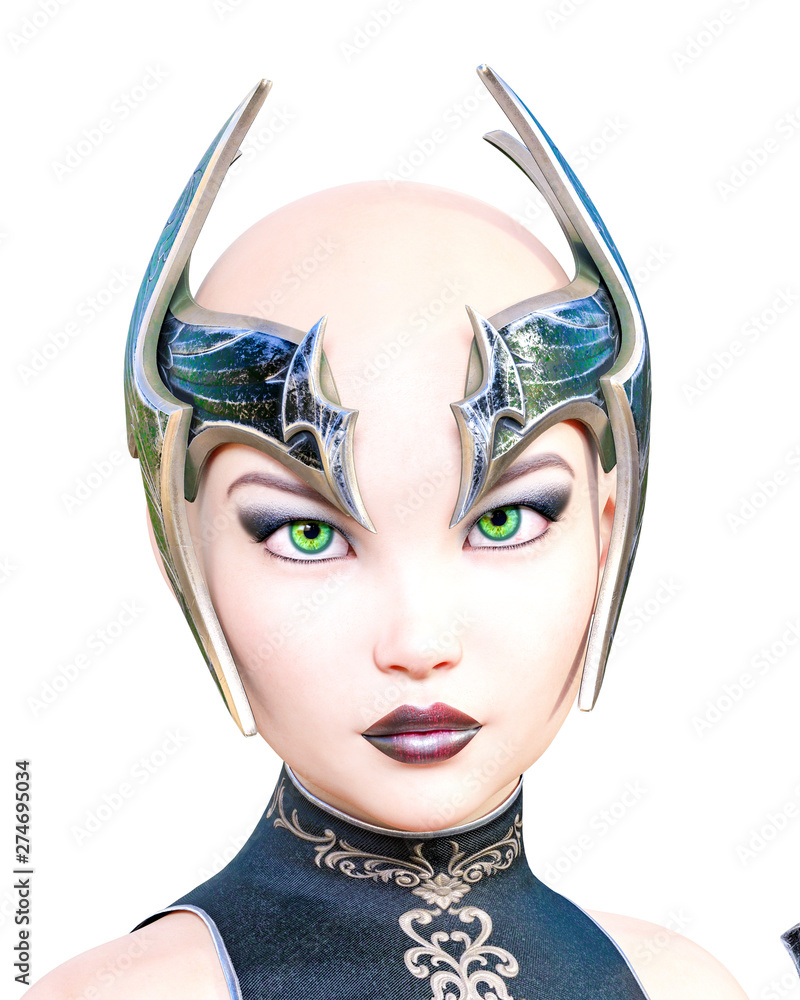 Warrior amazon woman with sword and metal blade. Warrior amazon woman with sword and metal blade.