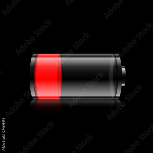 dead battery vector symbol for smartphone