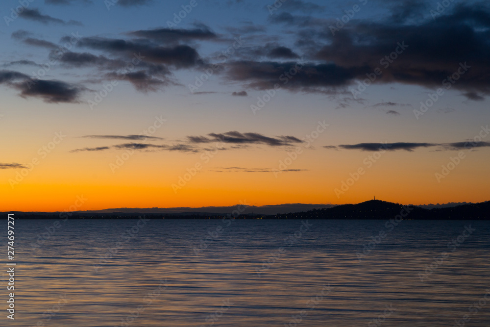 lake and sky before sunrise