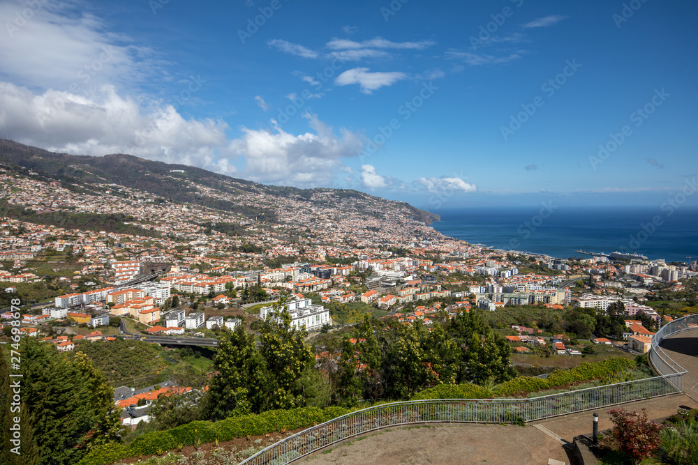 Fototapeta premium Panoramic view of Funchal on Madeira Island. Portugal