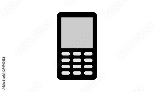 Mobile phone icon line old cellphone symbo vector image 