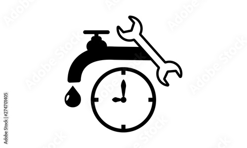 Emergency plumbing icon for repair and maintenance services