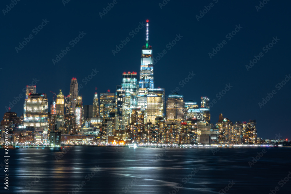 Scene of New york cityscape river side which location is lower manhattan which can see One world trade center at twilight time,USA,Taking from New Jersey,Architecture and building with tourist concept Scene of New york cityscape river side which location is lower manhattan which can see One world trade center at twilight time,USA,Taking from New Jersey,Architecture and building with tourist concept
