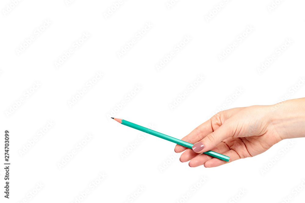 Hand with pencil, drawing or writinng gesture. Hand with pencil, drawing or writinng gesture.