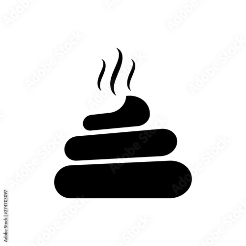 Black Shit icon isolated on white background. Vector Illustration