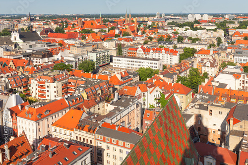 Wroclaw / Poland. City panorama, View of the oldest part of the town