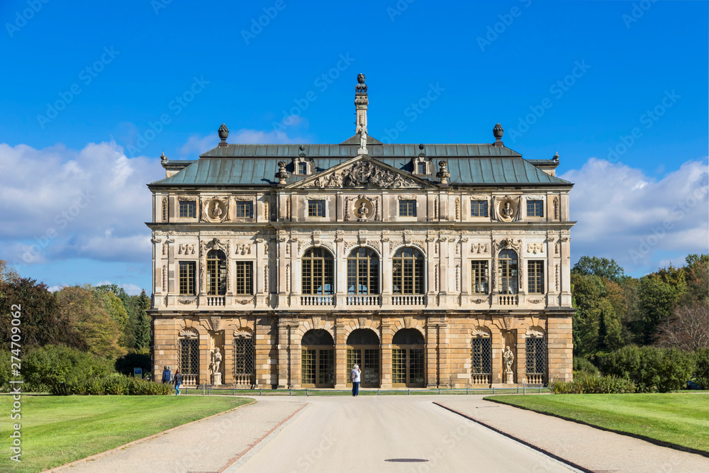 The Großer Garten (Great Garden) - baroque style park in Dresden. Saxony in Germany.