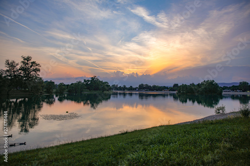 Jarun Lake sunset © pozitivo