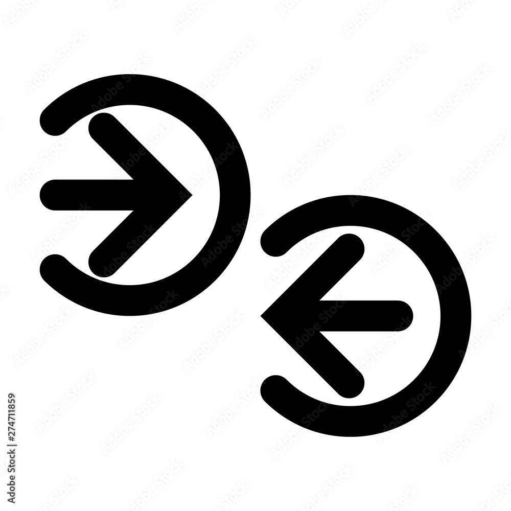 black login icon, vector illustration, exit, enter black login icon, vector illustration, exit, enter