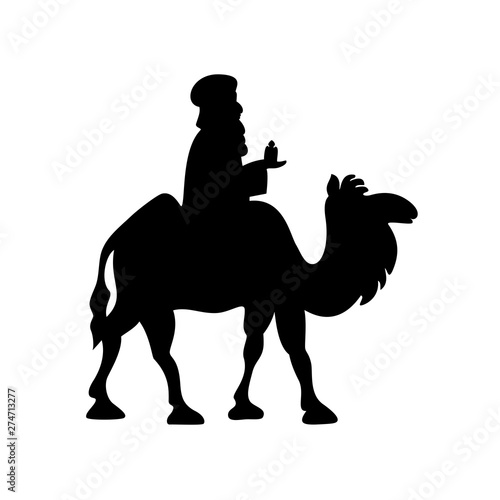 Cartoon Bactrian Camel and Magi