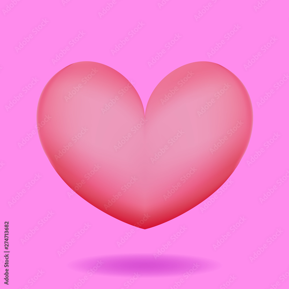 Cute 3D rendered illustration icon of Heart, Love . Use for children books, game, animation asset, design illustration etc. 