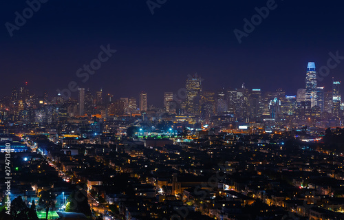 View of San Francisco, CA at night