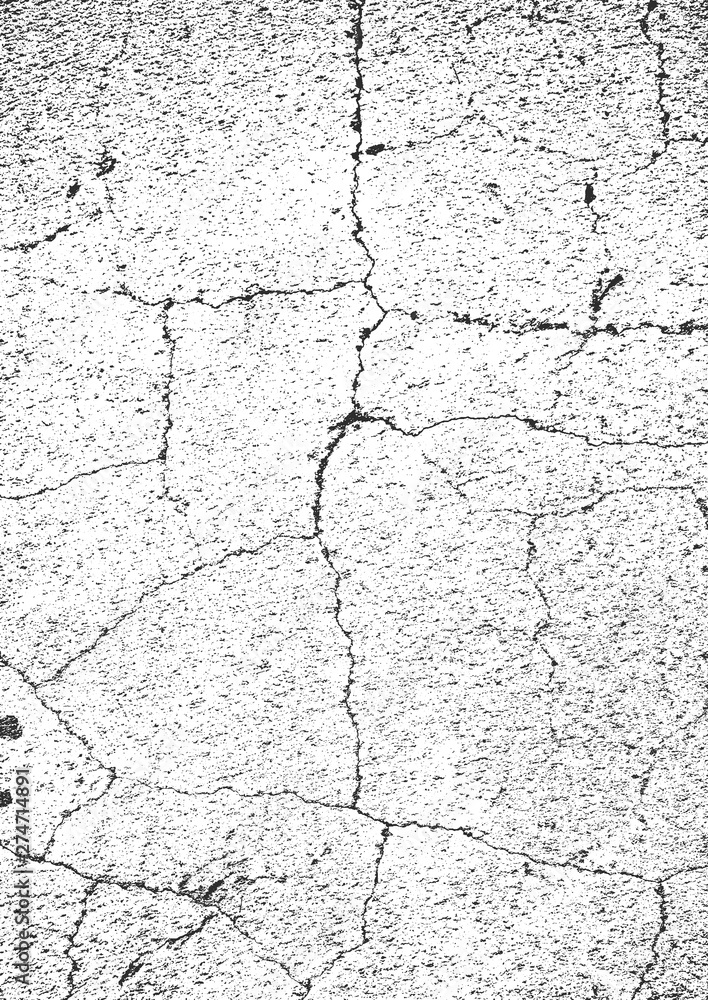 Distress old cracked concrete texture, vector illustration. Black and white grunge background. Stone, asphalt, plaster, marble. Distress old cracked concrete texture, vector illustration. Black and white grunge background. Stone, asphalt, plaster, marble.