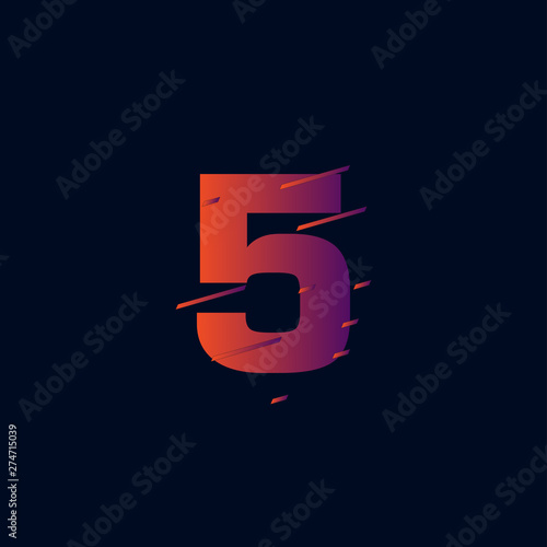 5 years anniversary celebration vector template design illustration
